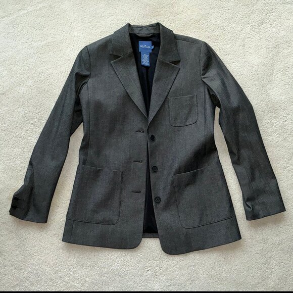 Faconnable Women's Blazer Jacket Patch pockets Gray - Picture 1 of 12